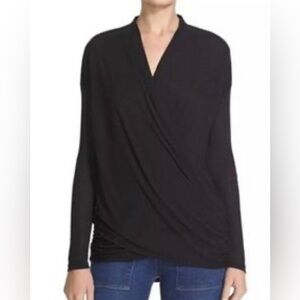 Alice + Olivia AIR Faux Wrap Front Blouse